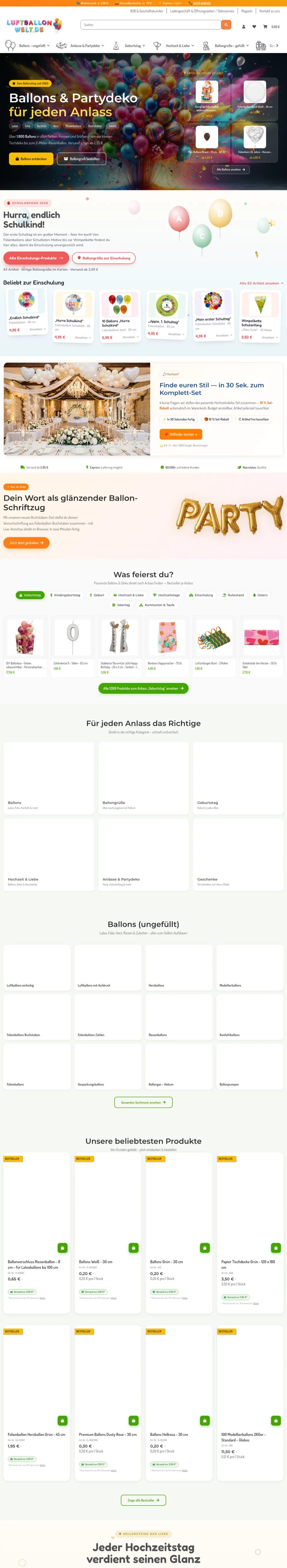 Onlineshop von Luftballonwelt.de, automatisch durchgescrollt